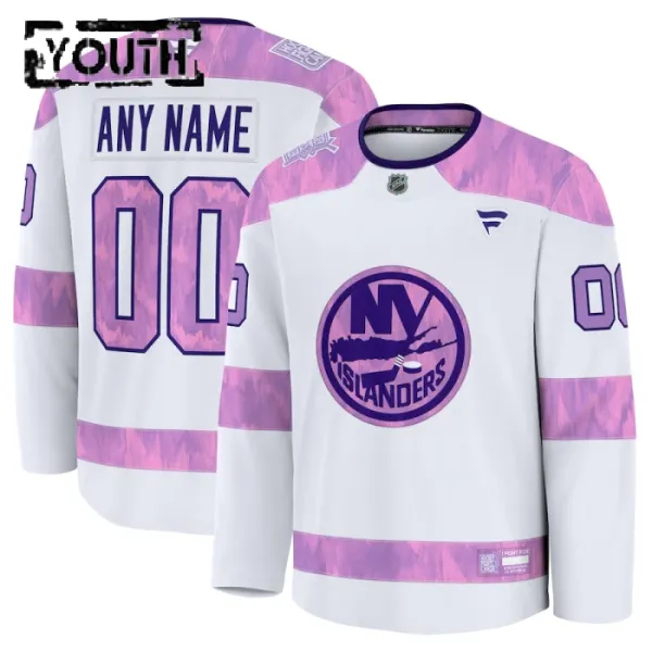 Fanatics New York Islanders Lasten Pelipaita 2024-2025 Hockey Fights Cancer Practice Valkoinen ( Omalla Nimellä ) Fanatics New York Islanders Lasten Pelipaita 2024-2025 Hockey Fights Cancer Practice Valkoinen ( Omalla Nimellä )