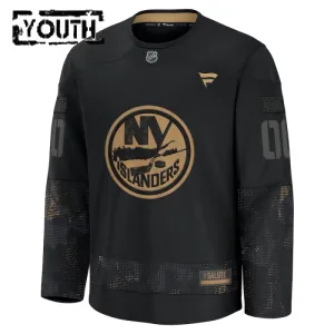 Fanatics New York Islanders Lasten Pelipaita 2024-2025 Military Appreciation Practice Musta ( Omalla Nimellä )