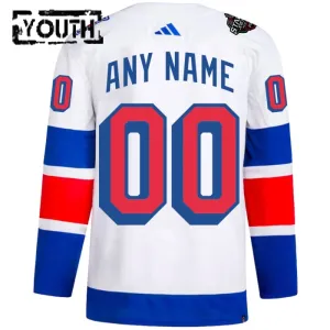 Adidas New York Rangers Lasten Pelipaita 2024 Premium Stadium Series Valkoinen ( Omalla Nimellä )