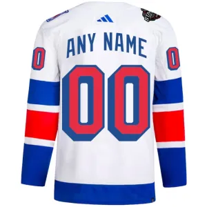Adidas New York Rangers Pelipaita 2024 Premium Stadium Series Valkoinen ( Omalla Nimellä )