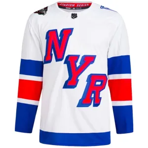 Adidas New York Rangers Pelipaita 2024 Premium Stadium Series Valkoinen ( Omalla Nimellä )