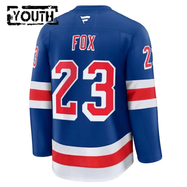 Fanatics New York Rangers Adam Fox Lasten Pelipaita 2024-2025 Koti Premium Sininen