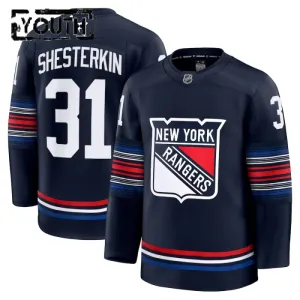 Fanatics New York Rangers Igor Shesterkin Lasten Pelipaita 2024-2025 Kolmos Premium Navy