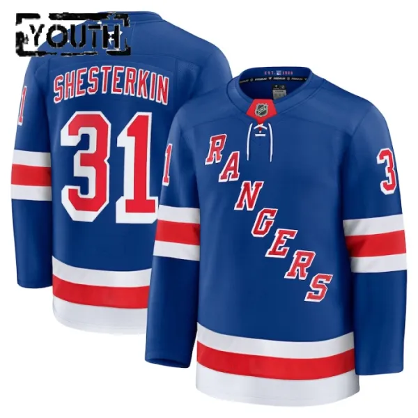 Fanatics New York Rangers Igor Shesterkin Lasten Pelipaita 2024-2025 Koti Premium Sininen Fanatics New York Rangers Igor Shesterkin Lasten Pelipaita 2024-2025 Koti Premium Sininen