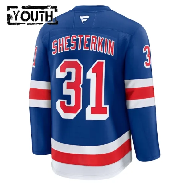 Fanatics New York Rangers Igor Shesterkin Lasten Pelipaita 2024-2025 Koti Premium Sininen