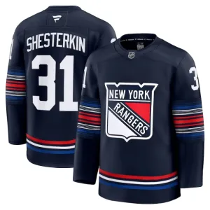 Fanatics New York Rangers Igor Shesterkin Pelipaita 2024-2025 Kolmos Premium Navy