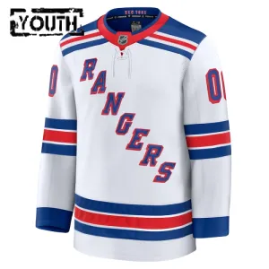 Fanatics New York Rangers Lasten Pelipaita 2024-2025 Vieras Premium Valkoinen ( Omalla Nimellä )