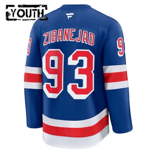 Fanatics New York Rangers Mika Zibanejad Lasten Pelipaita 2024-2025 Koti Premium Sininen