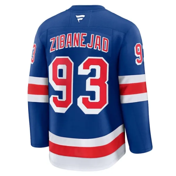 Fanatics New York Rangers Mika Zibanejad Pelipaita 2024-2025 Koti Premium Sininen