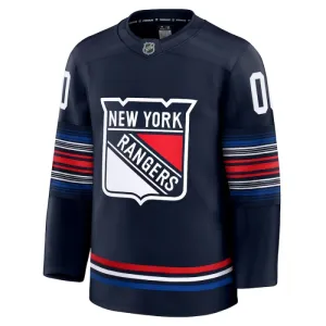 Fanatics New York Rangers Pelipaita 2024-2025 Kolmos Premium Navy ( Omalla Nimellä )