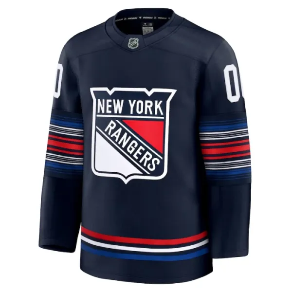 Fanatics New York Rangers Pelipaita 2024-2025 Kolmos Premium Navy ( Omalla Nimellä )