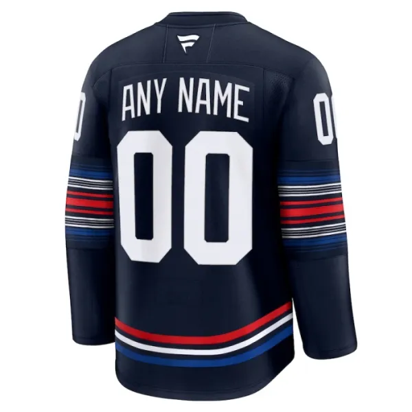 Fanatics New York Rangers Pelipaita 2024-2025 Kolmos Premium Navy ( Omalla Nimellä )