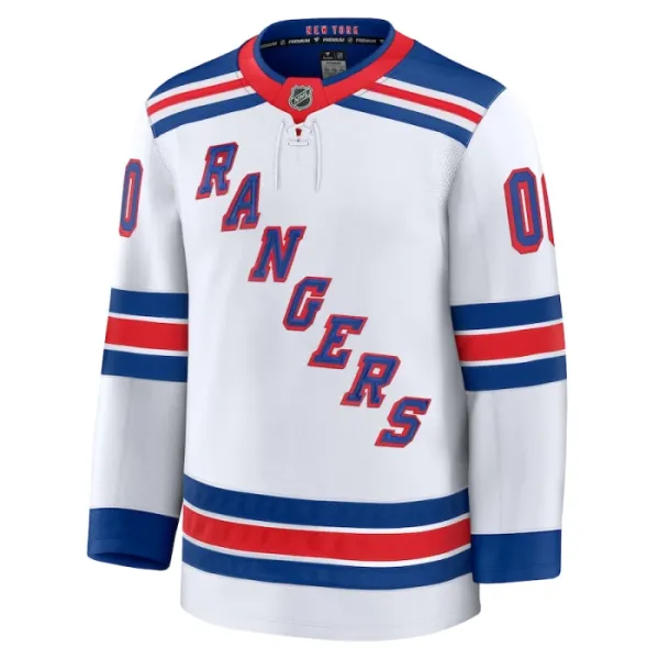 Fanatics New York Rangers Pelipaita 2024-2025 Vieras Premium Valkoinen ( Omalla Nimellä )