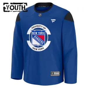 Fanatics New York Rangers Team Lasten Pelipaita 2024-2025 Practice Sininen ( Omalla Nimellä )