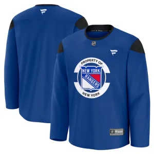 Fanatics New York Rangers Team Pelipaita 2024-2025 Practice Sininen ( Omalla Nimellä )