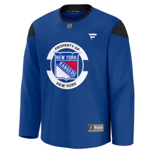 Fanatics New York Rangers Team Pelipaita 2024-2025 Practice Sininen ( Omalla Nimellä )