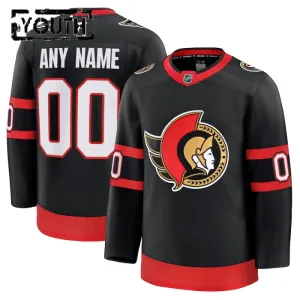 Fanatics Ottawa Senators Lasten Pelipaita 2024-2025 Koti Premium Musta ( Omalla Nimellä )