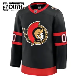 Fanatics Ottawa Senators Lasten Pelipaita 2024-2025 Koti Premium Musta ( Omalla Nimellä )