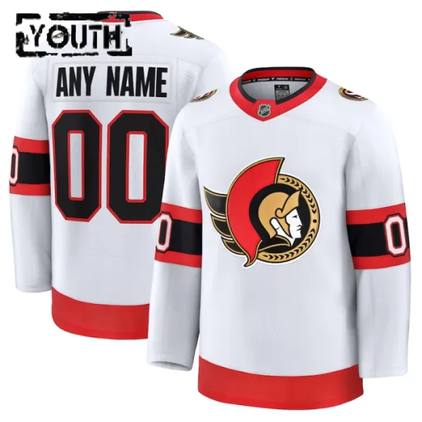 Fanatics Ottawa Senators Lasten Pelipaita 2024-2025 Vieras Premium Valkoinen ( Omalla Nimellä ) Fanatics Ottawa Senators Lasten Pelipaita 2024-2025 Vieras Premium Valkoinen ( Omalla Nimellä )