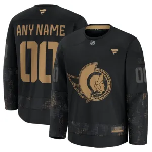 Fanatics Ottawa Senators Pelipaita 2024-2025 Military Appreciation Practice Musta ( Omalla Nimellä )