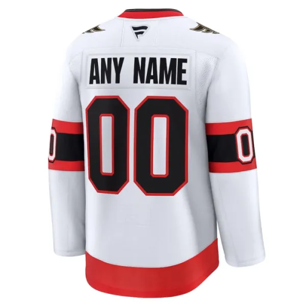 Fanatics Ottawa Senators Pelipaita 2024-2025 Vieras Premium Valkoinen ( Omalla Nimellä )