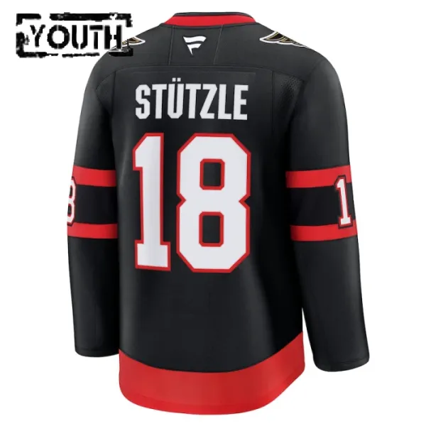 Fanatics Ottawa Senators Tim Stutzle Lasten Pelipaita 2024-2025 Koti Premium Musta