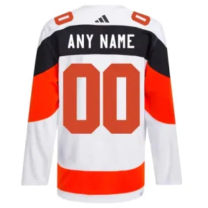 Adidas Philadelphia Flyers Pelipaita 2024 Premium Stadium Series Valkoinen ( Omalla Nimellä )
