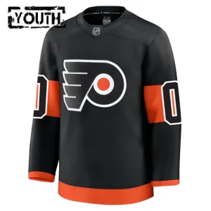 Fanatics Philadelphia Flyers Lasten Pelipaita 2024-2025 Kolmos Premium Musta ( Omalla Nimellä )