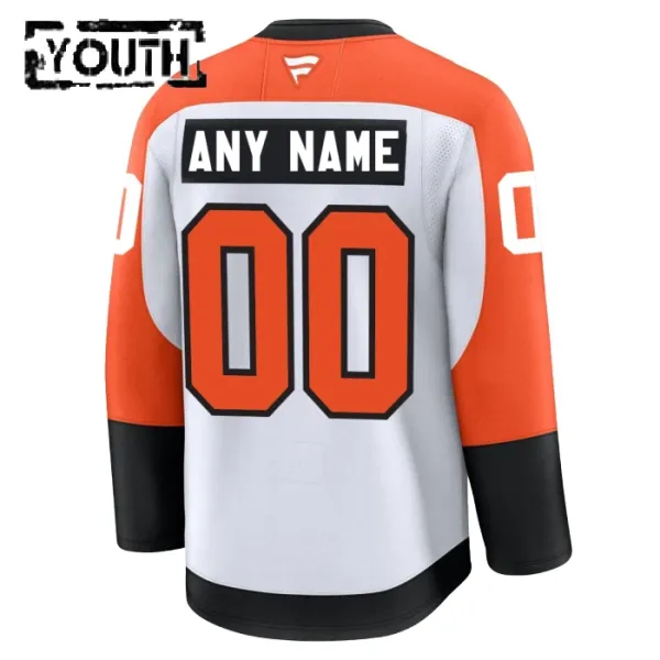 Fanatics Philadelphia Flyers Lasten Pelipaita 2024-2025 Vieras Premium Valkoinen ( Omalla Nimellä )