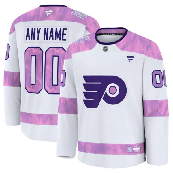 Fanatics Philadelphia Flyers Pelipaita 2024-2025 Hockey Fights Cancer Practice Valkoinen ( Omalla Nimellä ) Fanatics Philadelphia Flyers Pelipaita 2024-2025 Hockey Fights Cancer Practice Valkoinen ( Omalla Nimellä )