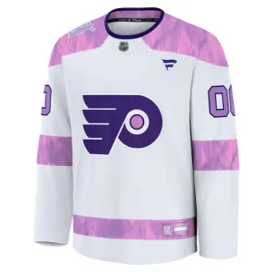 Fanatics Philadelphia Flyers Pelipaita 2024-2025 Hockey Fights Cancer Practice Valkoinen ( Omalla Nimellä )