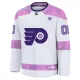 Fanatics Philadelphia Flyers Pelipaita 2024-2025 Hockey Fights Cancer Practice Valkoinen ( Omalla Nimellä )