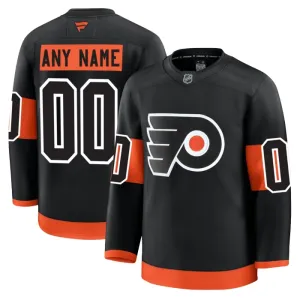 Fanatics Philadelphia Flyers Pelipaita 2024-2025 Kolmos Premium Musta ( Omalla Nimellä )