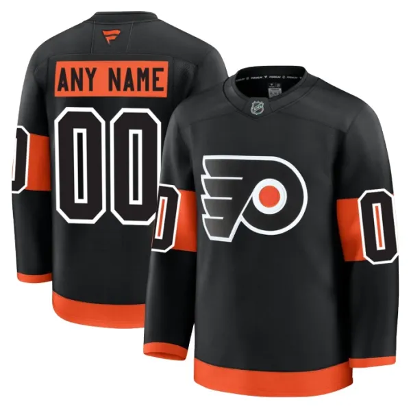 Fanatics Philadelphia Flyers Pelipaita 2024-2025 Kolmos Premium Musta ( Omalla Nimellä ) Fanatics Philadelphia Flyers Pelipaita 2024-2025 Kolmos Premium Musta ( Omalla Nimellä )