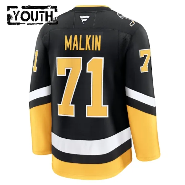 Fanatics Pittsburgh Penguins Evgeni Malkin Lasten Pelipaita 2024-2025 Kolmos Premium Musta