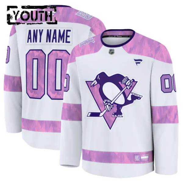 Fanatics Pittsburgh Penguins Lasten Pelipaita 2024-2025 Hockey Fights Cancer Practice Valkoinen ( Omalla Nimellä ) Fanatics Pittsburgh Penguins Lasten Pelipaita 2024-2025 Hockey Fights Cancer Practice Valkoinen ( Omalla Nimellä )