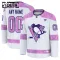 Fanatics Pittsburgh Penguins Lasten Pelipaita 2024-2025 Hockey Fights Cancer Practice Valkoinen ( Omalla Nimellä )