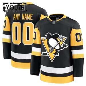 Fanatics Pittsburgh Penguins Lasten Pelipaita 2024-2025 Koti Premium Musta ( Omalla Nimellä )