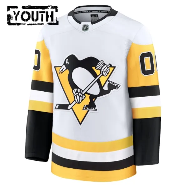 Fanatics Pittsburgh Penguins Lasten Pelipaita 2024-2025 Vieras Premium Valkoinen ( Omalla Nimellä )