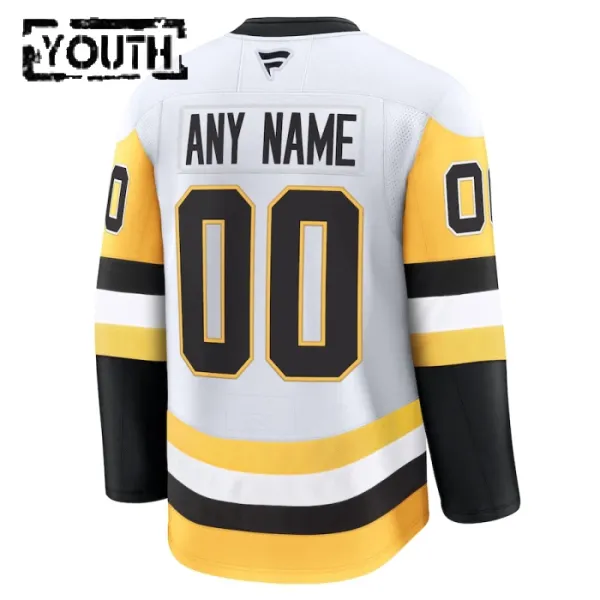 Fanatics Pittsburgh Penguins Lasten Pelipaita 2024-2025 Vieras Premium Valkoinen ( Omalla Nimellä )