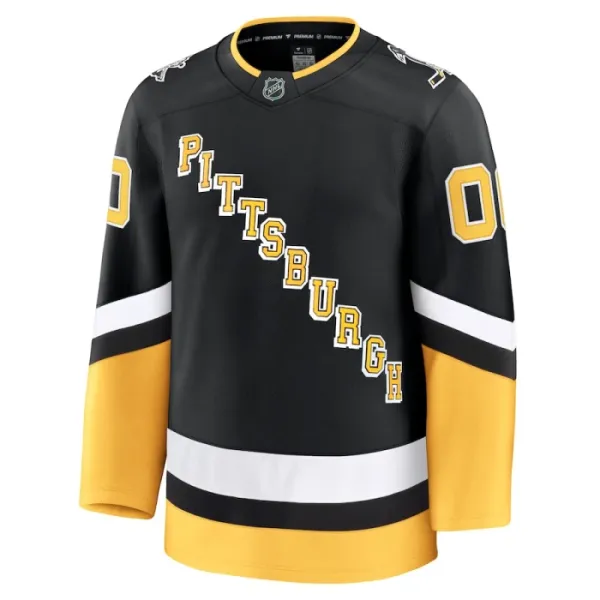 Fanatics Pittsburgh Penguins Pelipaita 2024-2025 Kolmos Premium Musta ( Omalla Nimellä )
