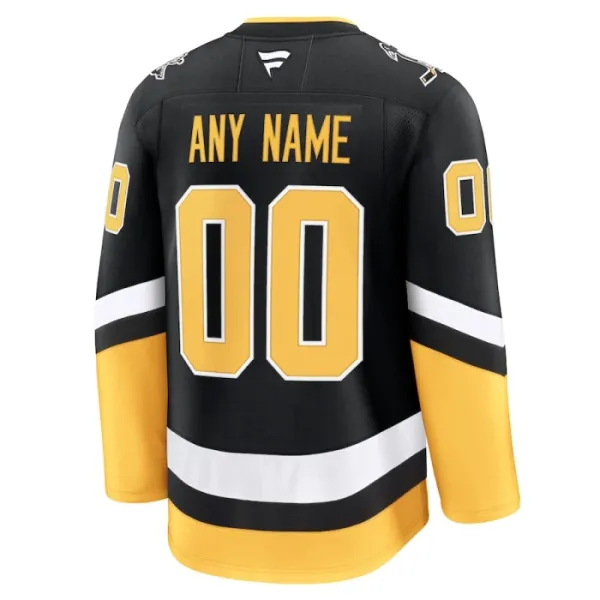 Fanatics Pittsburgh Penguins Pelipaita 2024-2025 Kolmos Premium Musta ( Omalla Nimellä )