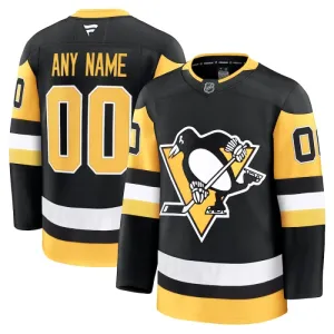 Fanatics Pittsburgh Penguins Pelipaita 2024-2025 Koti Premium Musta ( Omalla Nimellä )