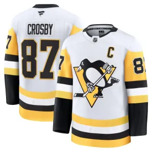 Fanatics Pittsburgh Penguins Sidney Crosby Pelipaita 2024-2025 Vieras Premium Valkoinen