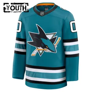 Fanatics San Jose Sharks Lasten Pelipaita 2024-2025 Koti Premium Teal ( Omalla Nimellä )