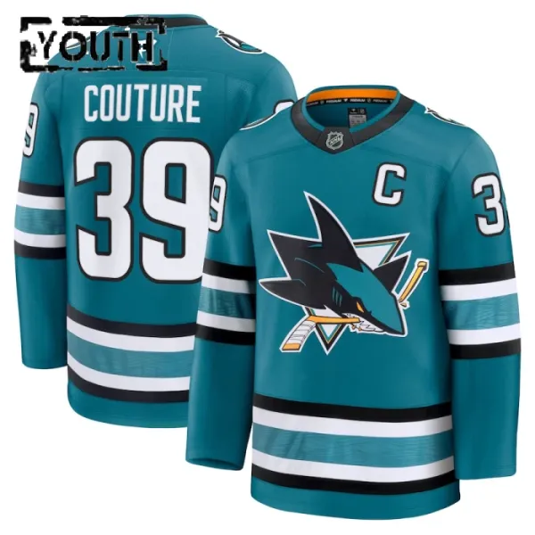 Fanatics San Jose Sharks Logan Couture Lasten Pelipaita 2024-2025 Koti Premium Teal Fanatics San Jose Sharks Logan Couture Lasten Pelipaita 2024-2025 Koti Premium Teal