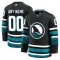 Fanatics San Jose Sharks Pelipaita 2024-2025 Kolmos Premium Musta ( Omalla Nimellä )