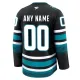 Fanatics San Jose Sharks Pelipaita 2024-2025 Kolmos Premium Musta ( Omalla Nimellä )