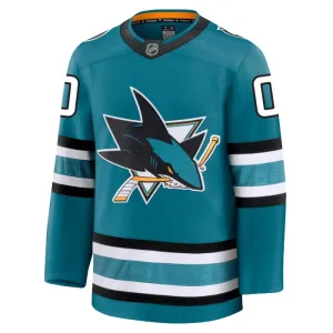 Fanatics San Jose Sharks Pelipaita 2024-2025 Koti Premium Teal ( Omalla Nimellä )