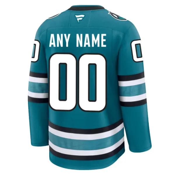Fanatics San Jose Sharks Pelipaita 2024-2025 Koti Premium Teal ( Omalla Nimellä )